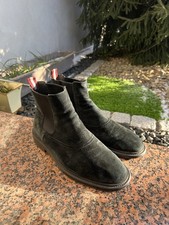 Bally Chelsea Boots Stiefeletten 9 43 Blau Schwarz Wildleder