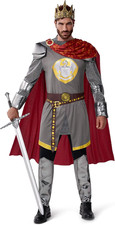 Halloween King Costume Men, Medieval War King Costume for Party Cosplay