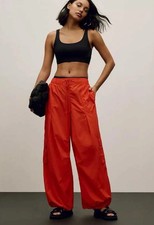 Daily Practice x Anthropologie base jump parachute pants in red MEDIUM P