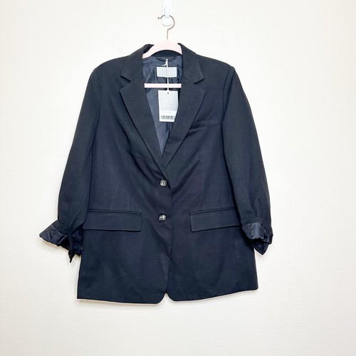 Everlane The Tencel Oversized Blazer Jacket NWT Black Womens Size 2 Staple Work