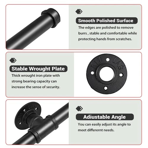 Corrimano ringhiera per scale maniglia in ferro corrimano a parete ringhiera per scale - Foto 11 di 21