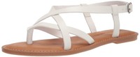 Amazon Essentials Damen Freizeitsandale Mit Riemchen, Weiß, 39 EU Weit