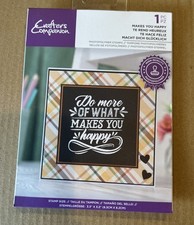 Crafters Companion Makes you Happy Photopolymer Stamp 1pc New Chalkboard Design