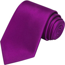 Solid Satin Tie Pure Color Necktie Mens Ties  Gift Box
