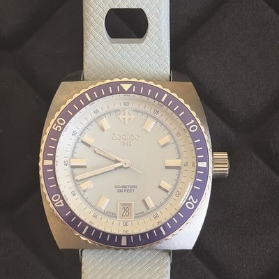 Zodiac Sea Dragon Z02230 Men s Watch Sky Blue Dial Stainless Steel 39mm Quartz