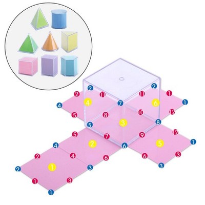 8 Stück 3D Formen Geometrisches Lernspielzeug Mathe Spielzeug für Alter 2+ Kleinkind