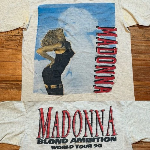 90s Madonna Shirt Size Large Diva Pop Band Tour Thra 1990s vintage concert t-shirt, vintage, size L, single stitch, B+ condition
