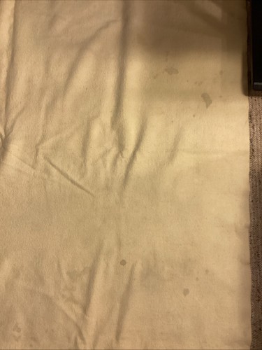 Vintage US Navy Wool Blanket Ivory W/ Navy Stripes 59” X 78” - Picture 5 of 11