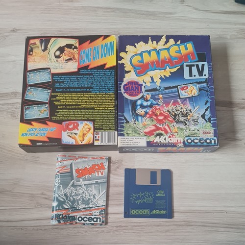 Vintage Big Box Game Smash TV (Amiga) Computer Retro no poster damage to box