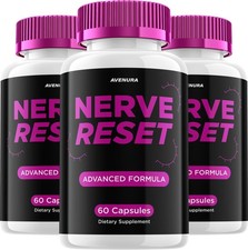 (3 Pack) Nerve Reset Capsules – NerveReset Pills Natural Ingredients Nootropic