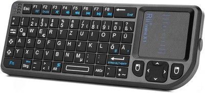 Rii X1 Mini Tastatur Wireless, Kabellos Tastatur mit Touchpad, Mini Keyboard für