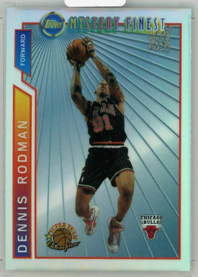 1996-97 Topps Dennis Rodman #M7 Mystery Finest Bordered Refractor Super Team