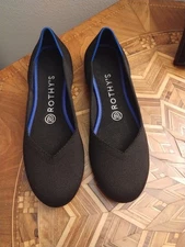 Rothy's Women's Round Toe Ballet Flats Slip On Classic Loafers Black Size 7