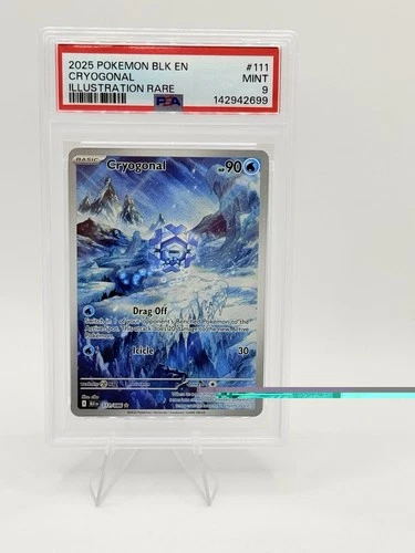 2025 POKEMON BLK EN-BLACK BOLT ILLUSTRATION RARE #111 CRYOGONAL PSA 9
