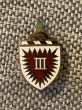 3 Engineer Battalion Vintage DUI Crest DI Pin Screw Back SB WW2 NS Meyer