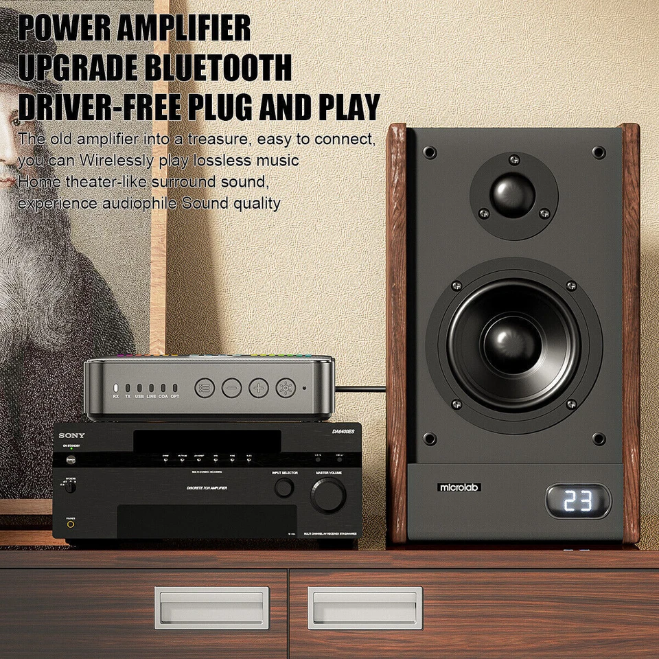 USB Bluetooth 5.3 Transmitter Receiver 3.5mm for TV Home Stereo Audio Adapter - Image 4 of 4