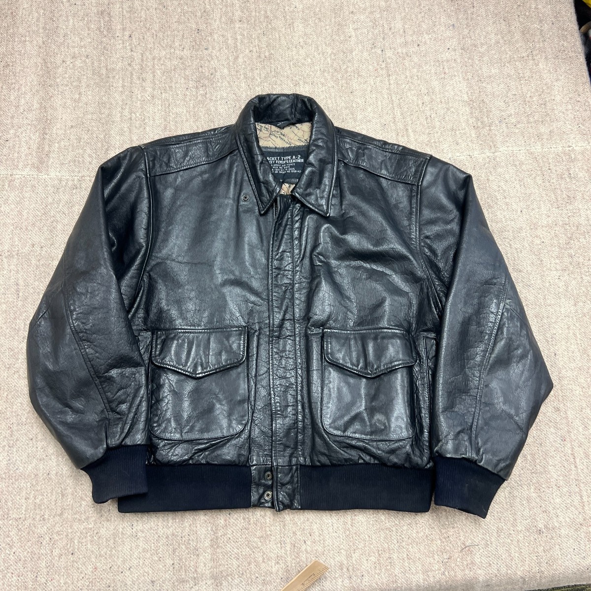 ジャケット・アウター 80s A-2 real leather bomber jacket vtg b 80s A-2 real leather bomber jacket Vtg b