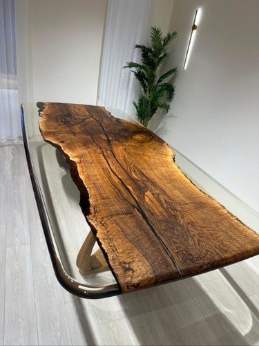 Luxurious Walnut Office Desk with Clear Epoxy – A Statement of Elegance & Crafts - Picture 8 of 13