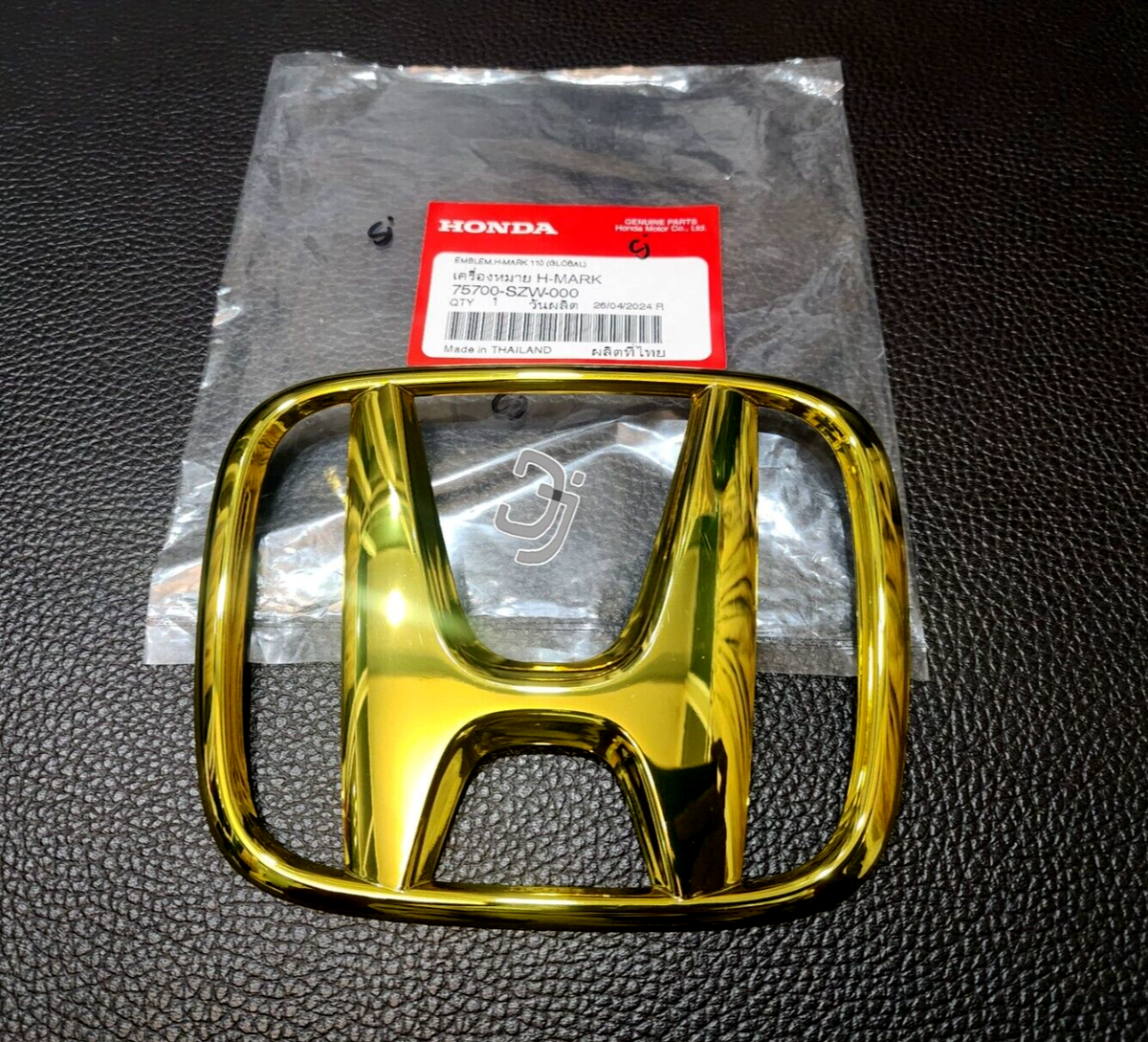 2019-2023 Honda Accord G10 H Gold Front Logo Emblem Badge | 1Pair 