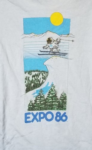 vtg 80s EXPO 86 VANCOUVER WORLD EXPOSITION FAIR CANADA LONG SLEEVE t-shirt Large - Picture 2 of 12