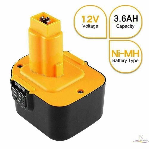 4.8AH Battery or Charger for DEWALT 12V DC9071 DW9071 DW9072 DW953 DW965 DW972 - Picture 6 of 12
