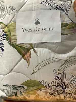YVES DELORME~Belle De Nuit~KING QUILT~made in FRANCE~100%  Cotton~MSRP $770~NWT