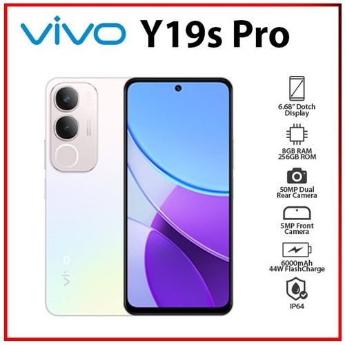 (New) VIVO Y19s Pro 8GB+256GB SILVER Dual SIM Unlocked Android Mobile Phone - 第 1/5 張圖片
