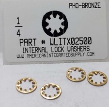 1/4 INTERNAL TOOTH LOCK WASHERS PHOSPHOROUS-BRONZE (50)
