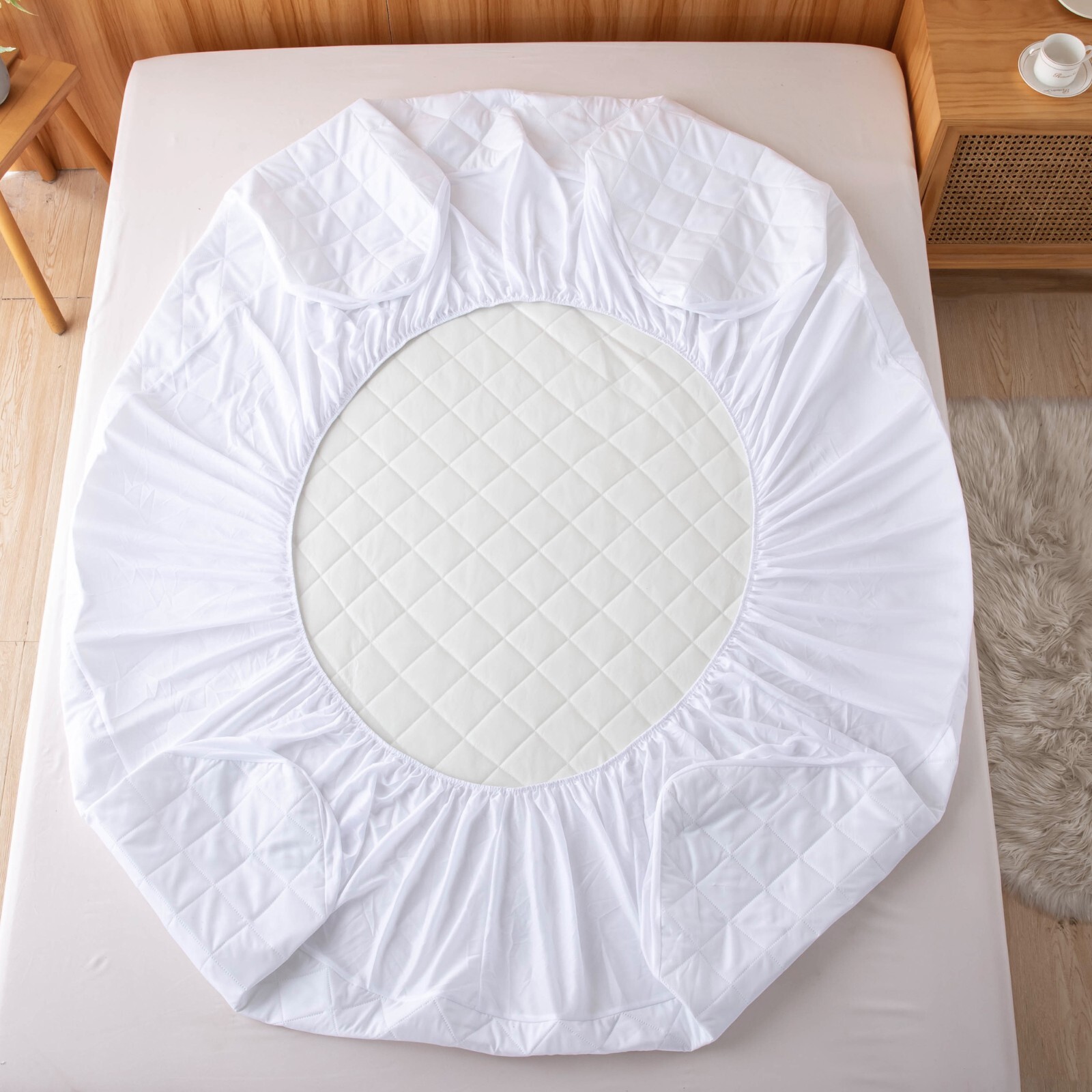 Extra Deep Quilted Waterproof Mattress Protector Breathable Fitted Bed