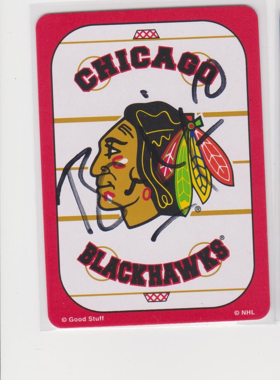 BRIAN NOONAN CHICAGO BLACKHAWKS 19891994 AUTOGRAPHED HOCKEY PLAYING