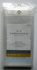Threshold Shower Curtain Liner, Clear, Medium Weight PEVA, 70 x 71 inches