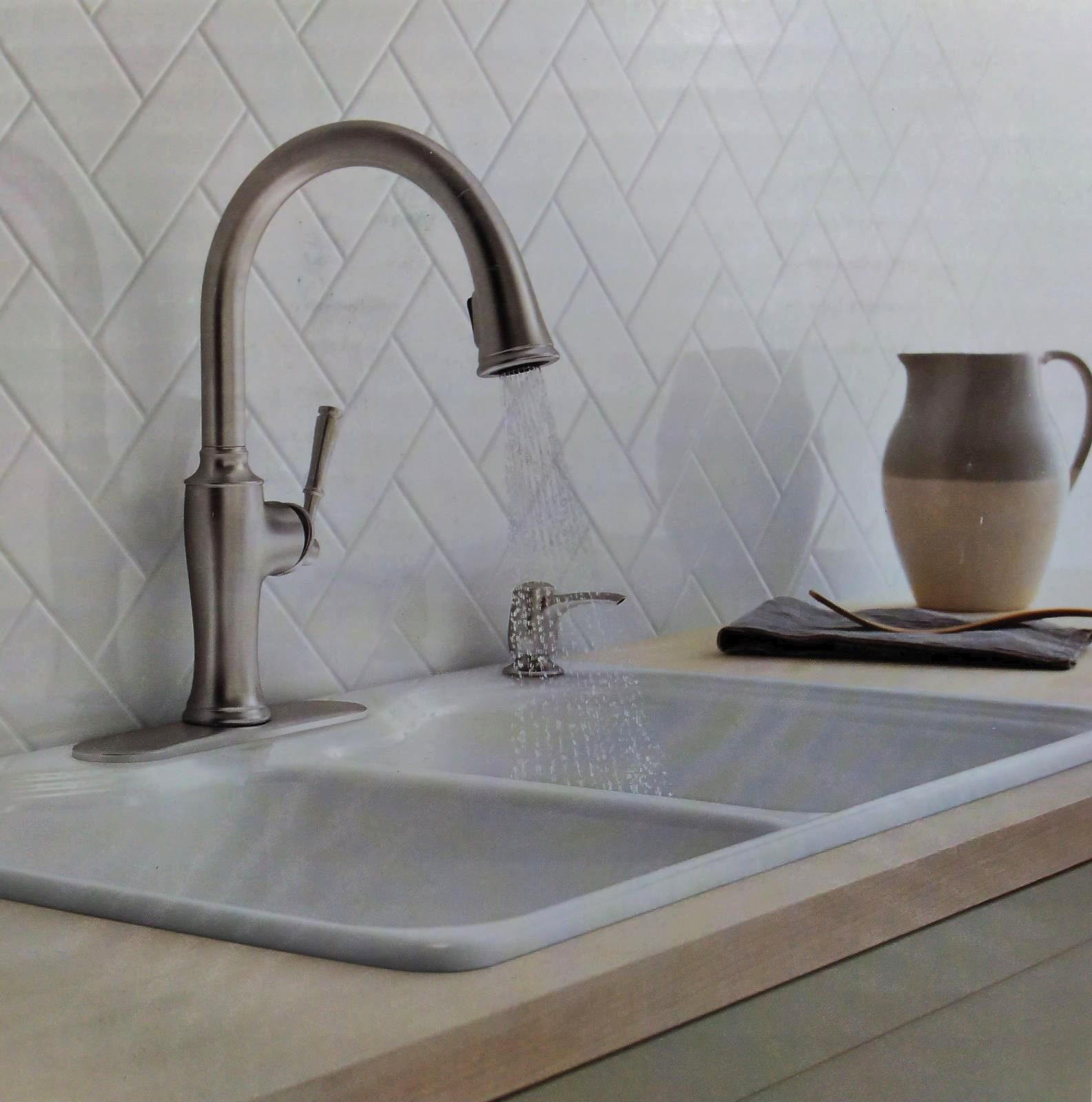 KOHLER Kitchen Faucet Cardale Vibrant PullDown Sprayer + Soap