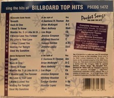1472 HITS POCKET SONGS KARAOKE CDG LOT MI