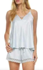 Flora Nikrooz L112015 Womens Victoria Solid Charm Cami Top And Shorts Size Large