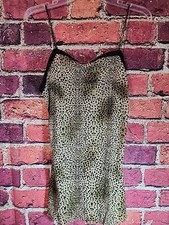 VTG Classics Brown Animal Print Sheer Cami Sz M C82
