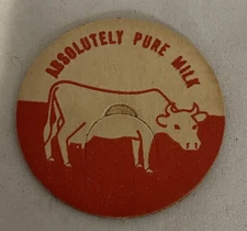 Collectable Milk Bottle Paper Cap  "Absolutely Pure Milk"