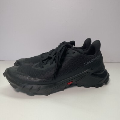 NEW Womens 6.5 Salomon Alphacross 5 Trail Running Shoes Black 473127