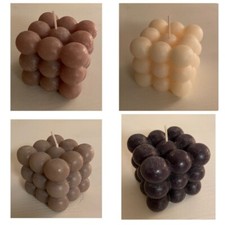 Bubble Kerze ohne Duft Größe 6x6x6cm - 16 Stunden Brennzeit - dänische Kerze 