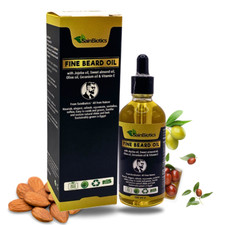 Sainbiotics Organic Fine Beard Oil For Men 100ml, with Jojoba oil, Sweet Almond