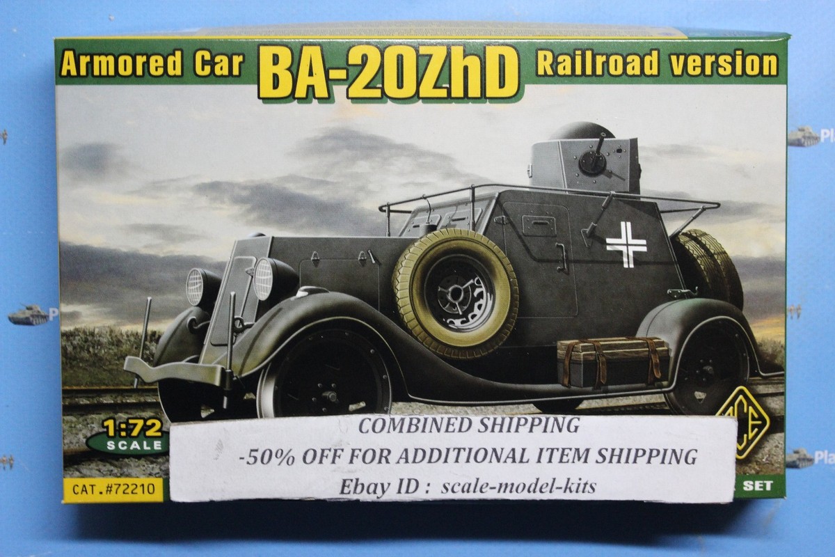 ACE 72210 - Ba-20 ZhD railroad version Soviet w/railway Track 1/72