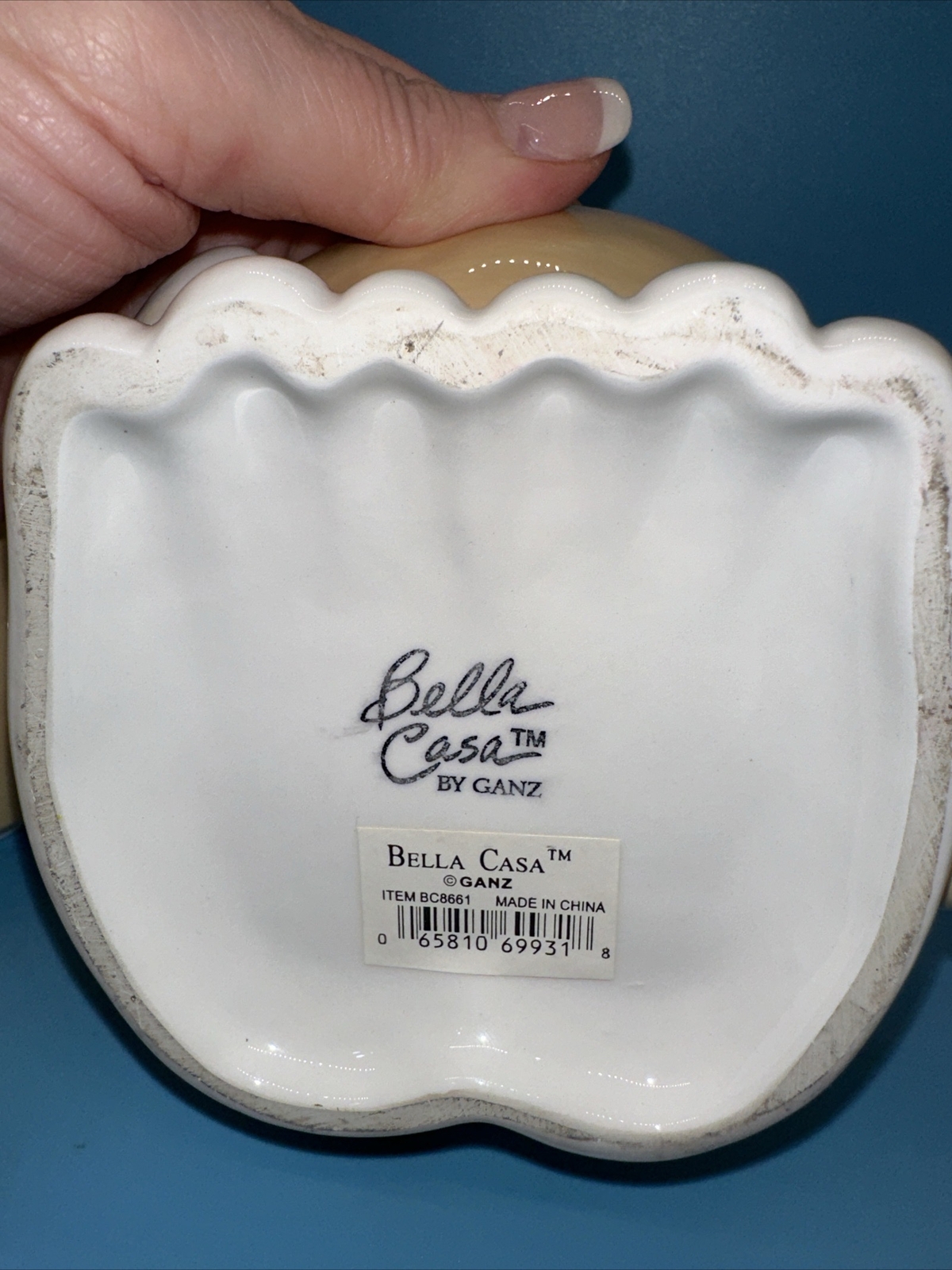 VINTAGE BELLA CASA GANZ ORANGE STRIPED CAT TEAPOT FOR ONE