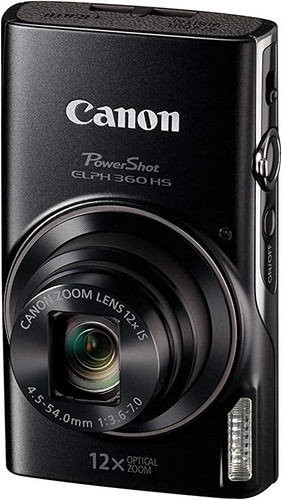 Canon PowerShot ELPH 360 HS WiFi 12X zoom ottico fotocamera digitale 80%-90%nuova - Foto 1 di 23