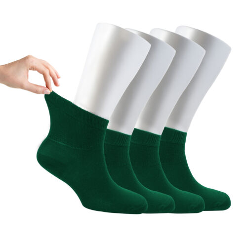 Cosyfeel® Women Loose Diabetic Ankle Socks 4-Pack Bamboo Material Seamless Toe - Picture 176 of 231