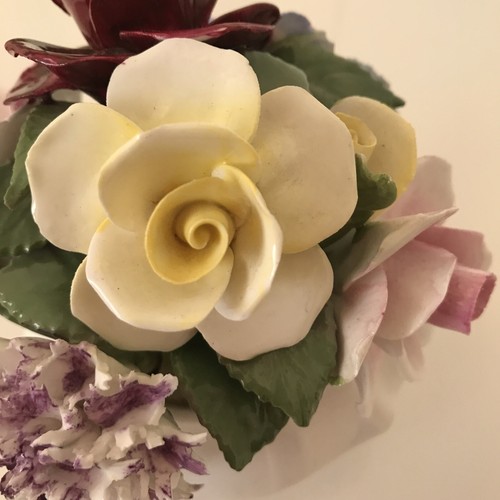 Porcelain Radnor Staffordshire English Bone China Flowers Square Vase - Picture 12 of 15