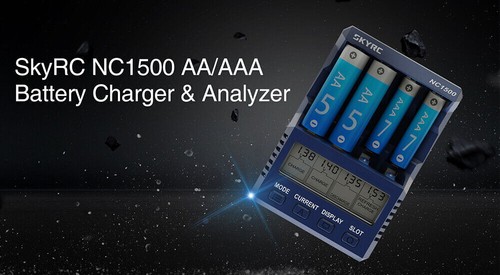 Cargador y analizador de batería SKYRC NC1500 AA/AAA para 4 baterías AA NiMH - Imagen 7 de 12