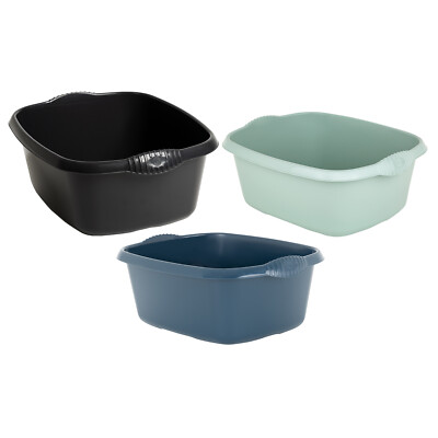 (2er-Pack) Kunststoff 39 cm rechteckige Waschschüssel 12L Zuhause Küche Waschbecken Spüle