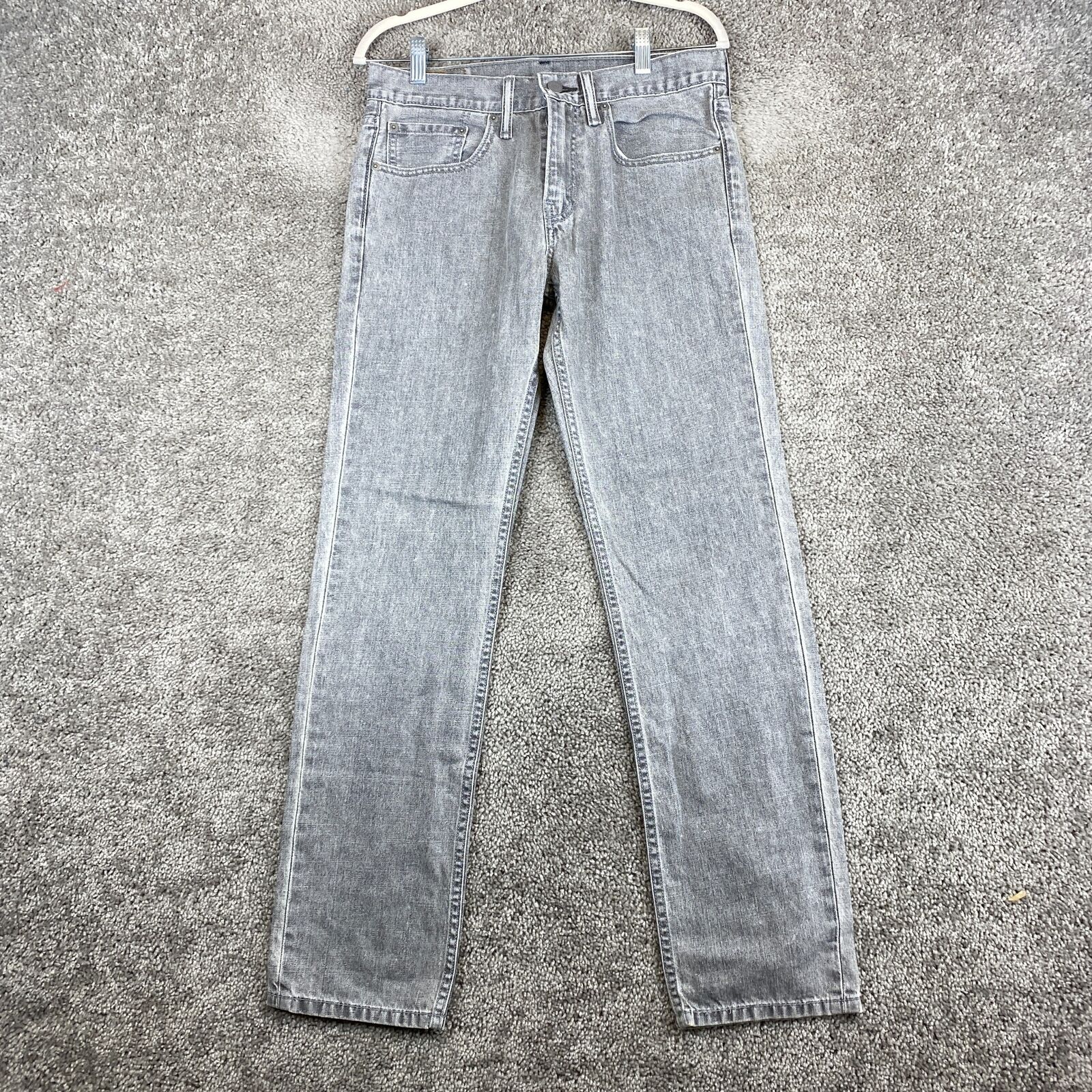 Levi's 511 Slim Fit Straight Leg Jeans Men's W31 L32 Grey Charcoal Wash  Cotton | eBay