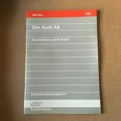VW Selbststudienprogramm SSP 161 Der Audi A8 Konstruktion und Funktion 
