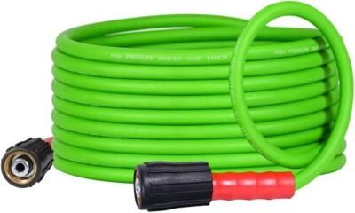 #ad Flexible Pressure Washer Hose 25FT 3200 PSI 1 4#x27;#x27; Power Washer Hose Replacement $44.39