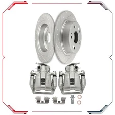 Rear Brake Calipers Rotors Ceramic Pad Accessories Kit For 08-2012 Honda Accord